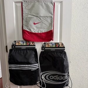 Adidas and Nike Drawstring Bags circa late 1990’s
